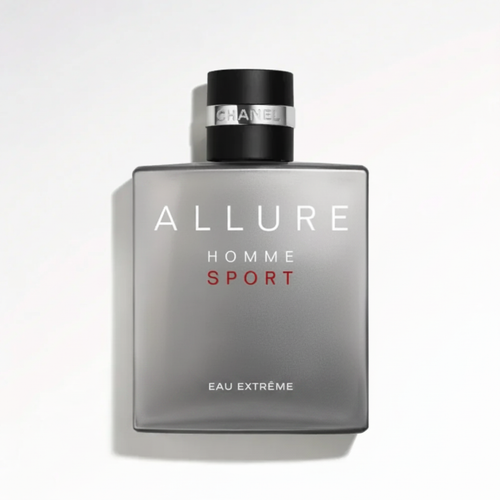 Chanel Allure Homme Sport Eau Extrême — fondo gris perla