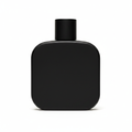 Inspirado en L.12.12 Noir de Lacoste — frasco negro mate minimalista