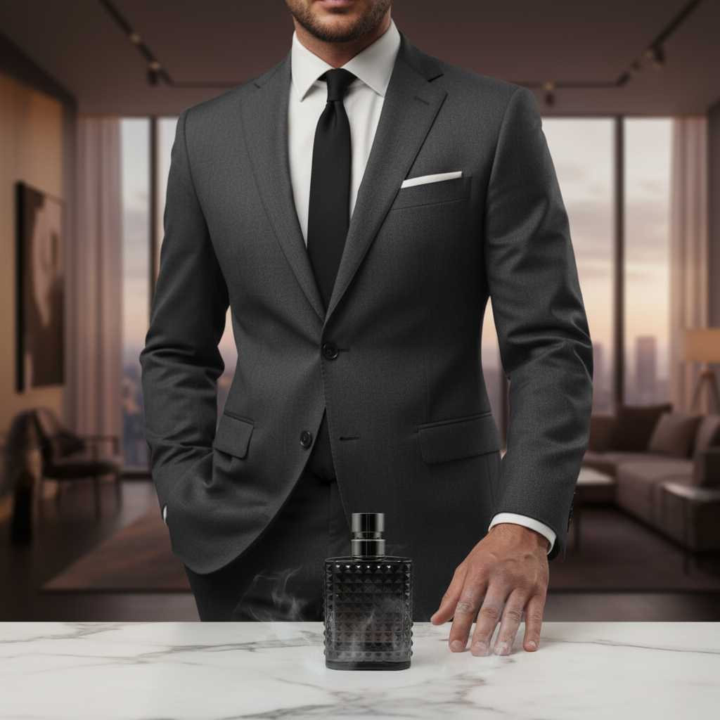 Valentino Uomo Intense — escena de uso